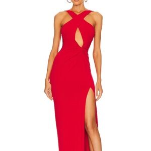 Red dress Belisse Gown from revolve - small